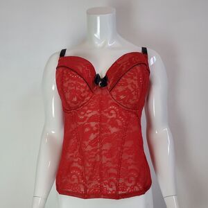 Adore Me Red Corset Bra